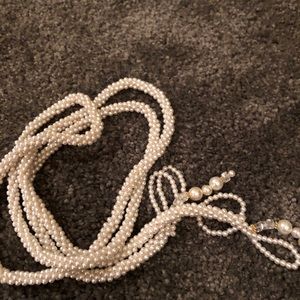 Pearl lariat necklace